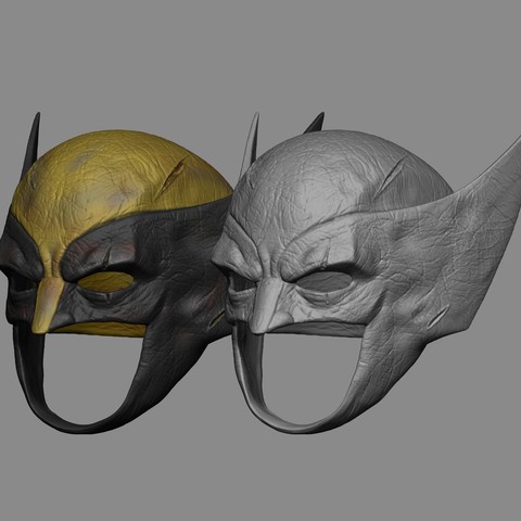 Download 3D printer templates Wolverine - Wolverine Helmet 010 Large 