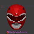 Download 3D print files Red Ranger Mighty Morphin Power Ranger Helmet ...