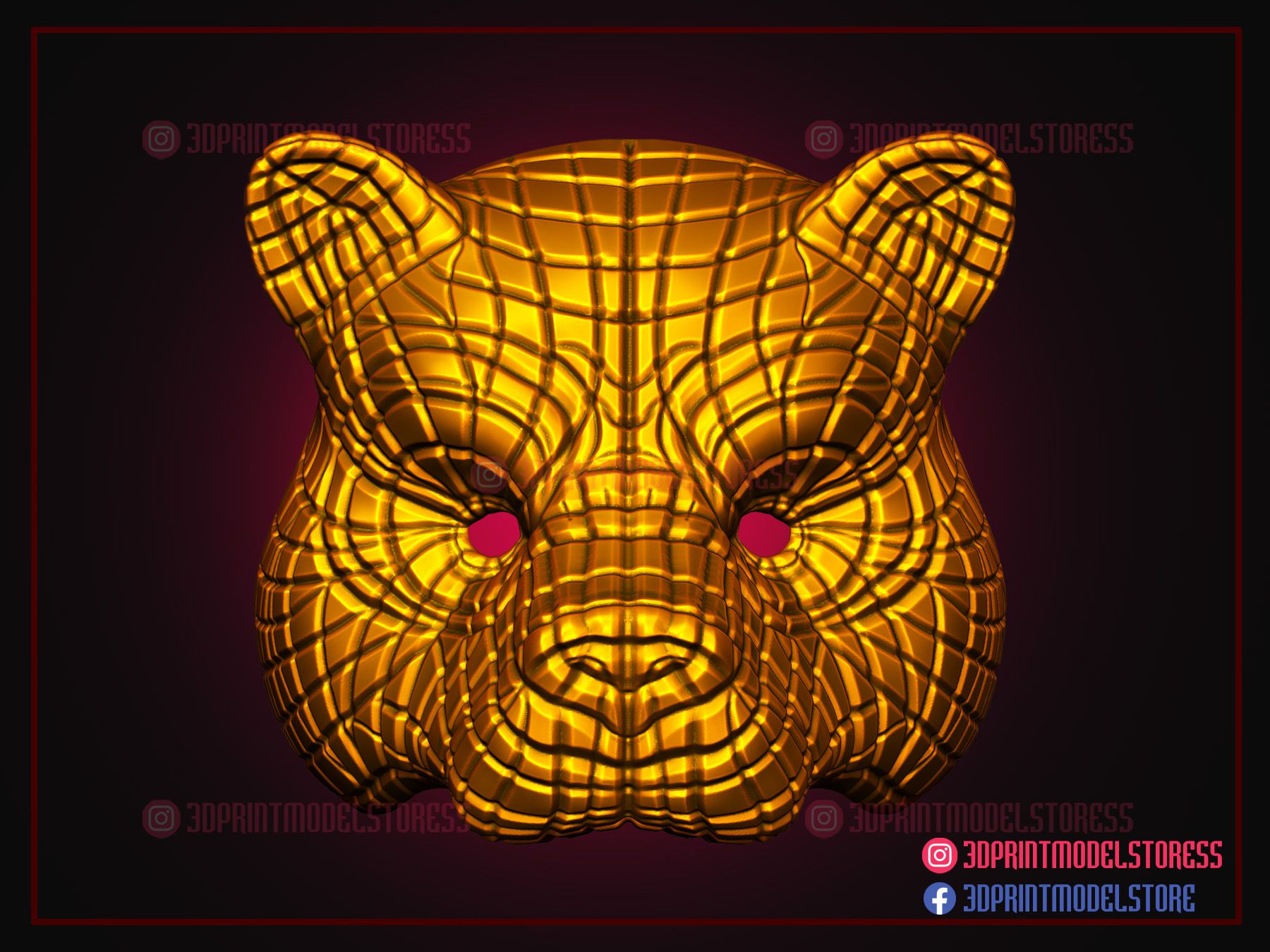 Fichier 3D Masque de jeu Squid - Masque Vip Bear pour Cosplay 🦑・Plan ...