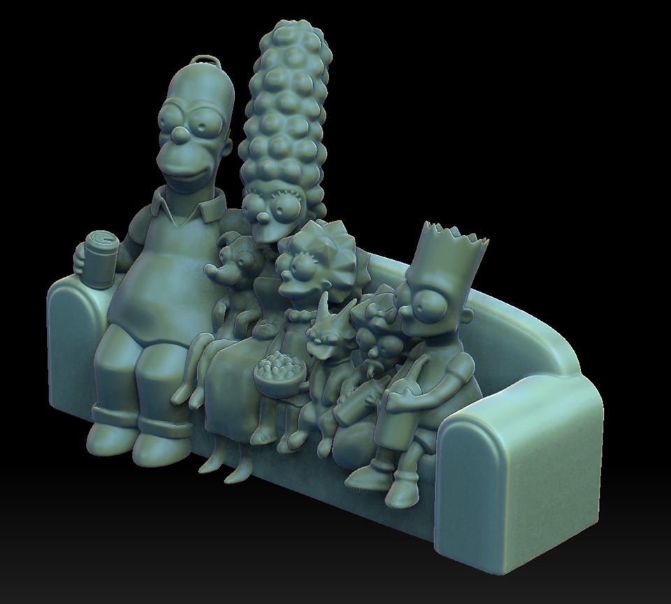 STL file Simpsons :)・3D printer model to download・Cults