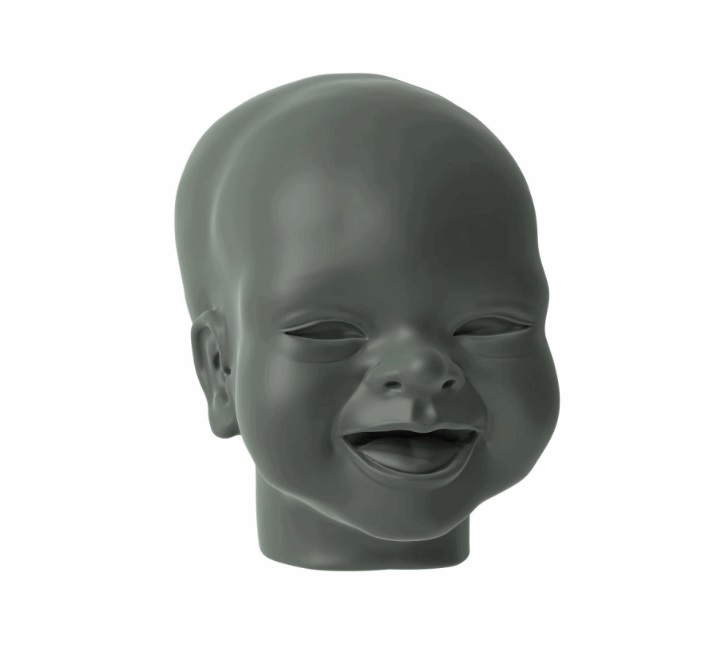 Bebe Head STL file Realistic Baby head・3D print design to download・Cults