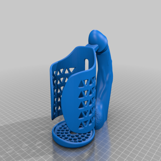 Download free STL file NSFW Can holder with coozie curved penis • 3D