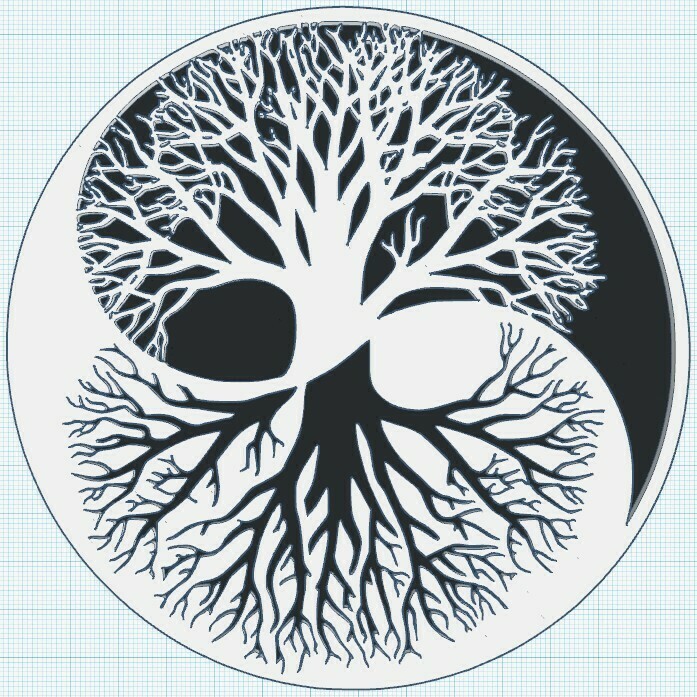 Free STL file Yin Yang Tree of Life 12_20 ☯️・Object to download and to