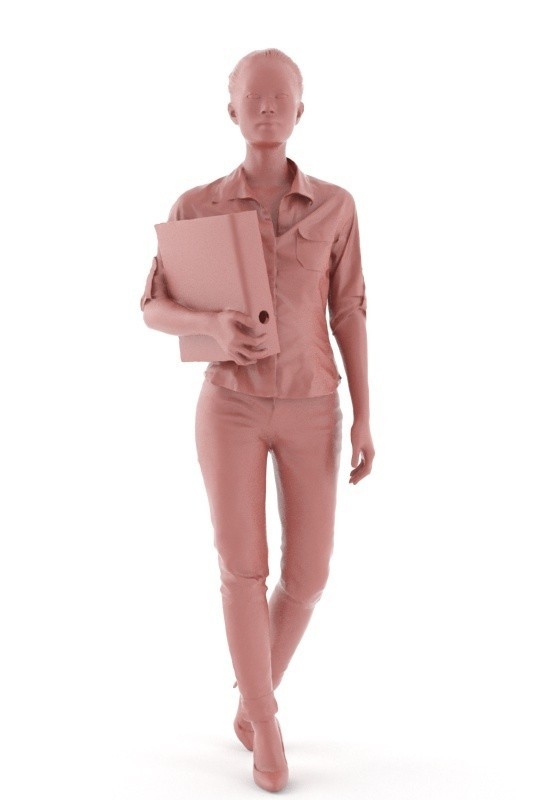 Free 3D file Mei Posed 001 - Standing Office 3D Women holding Binder 🏢 ...