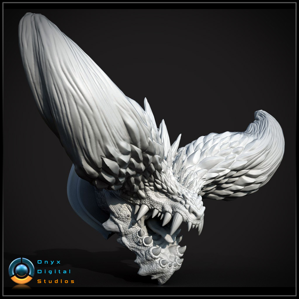 3D file 3D Printable Monster hunter head - Nergigante 3D print model 👹 ...