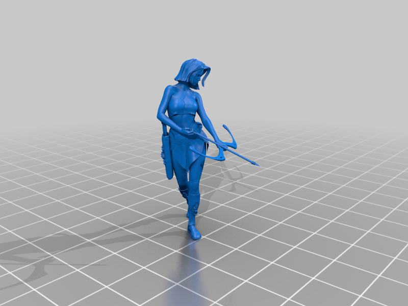 Free 3D file female archer Rpg warhammer, dnd・3D print object to