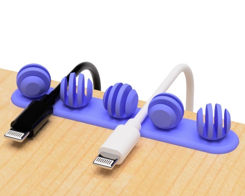 Free STL file USB cable holder (Honey spoon type) 💾・3D print model to
