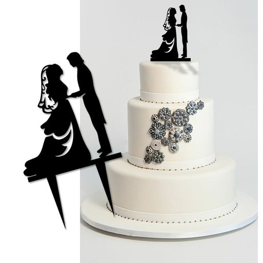 Download 3D print files MARRIAGE CAKE TOPPER ( SET OF 6 ) ・ Cults