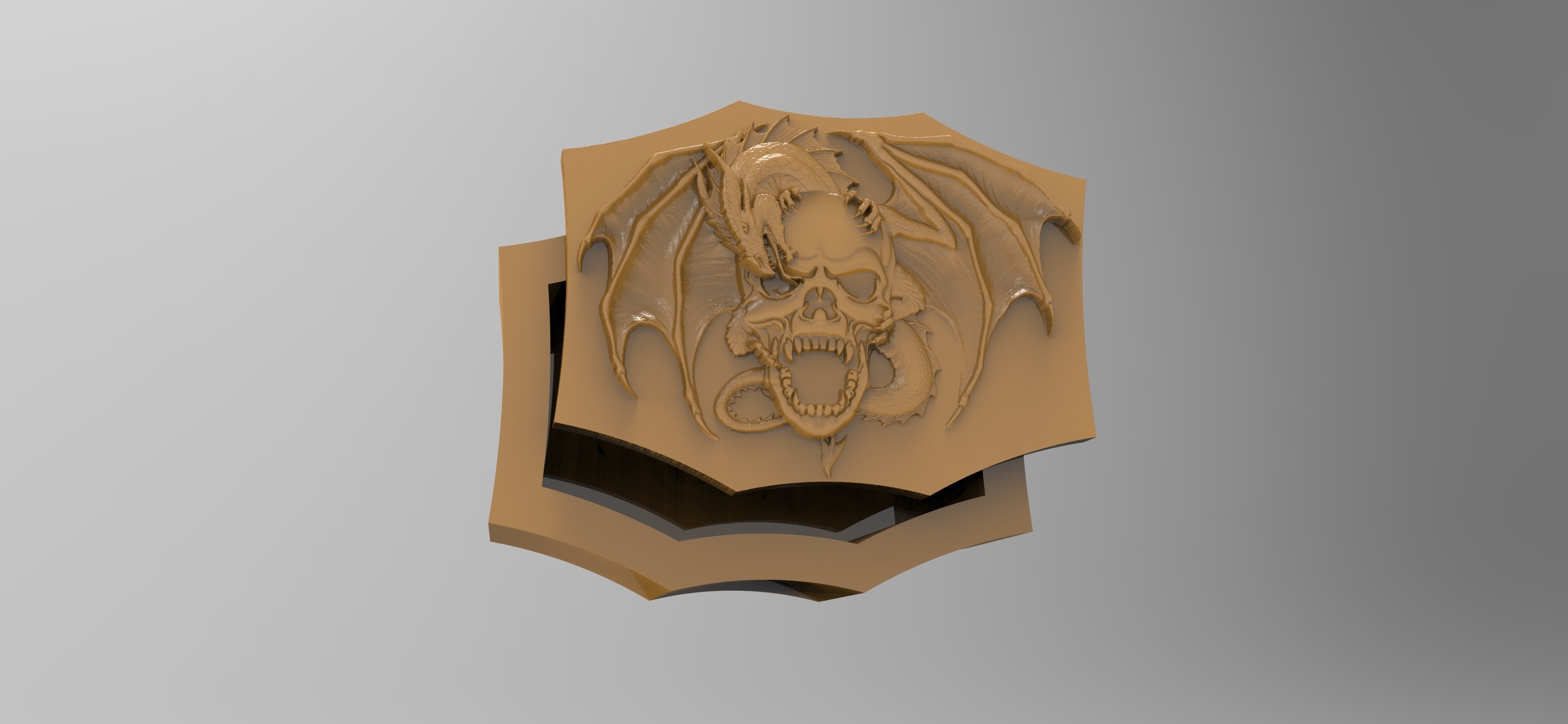 STL file vintage dragon box decorated with skull 3D STL model for CNC ...