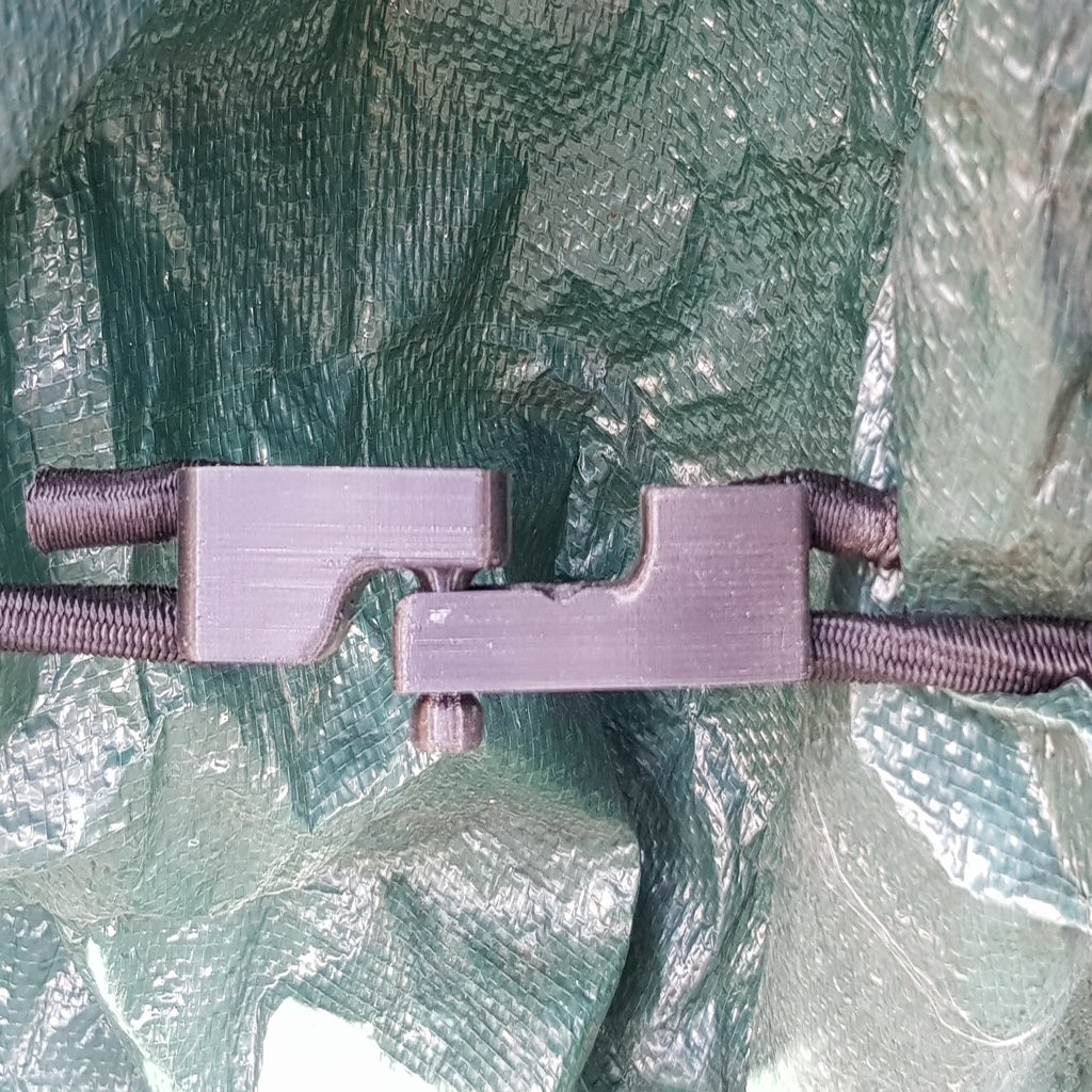 Free STL file 8mm bungee cord (shock cord) clasp・3D print model to