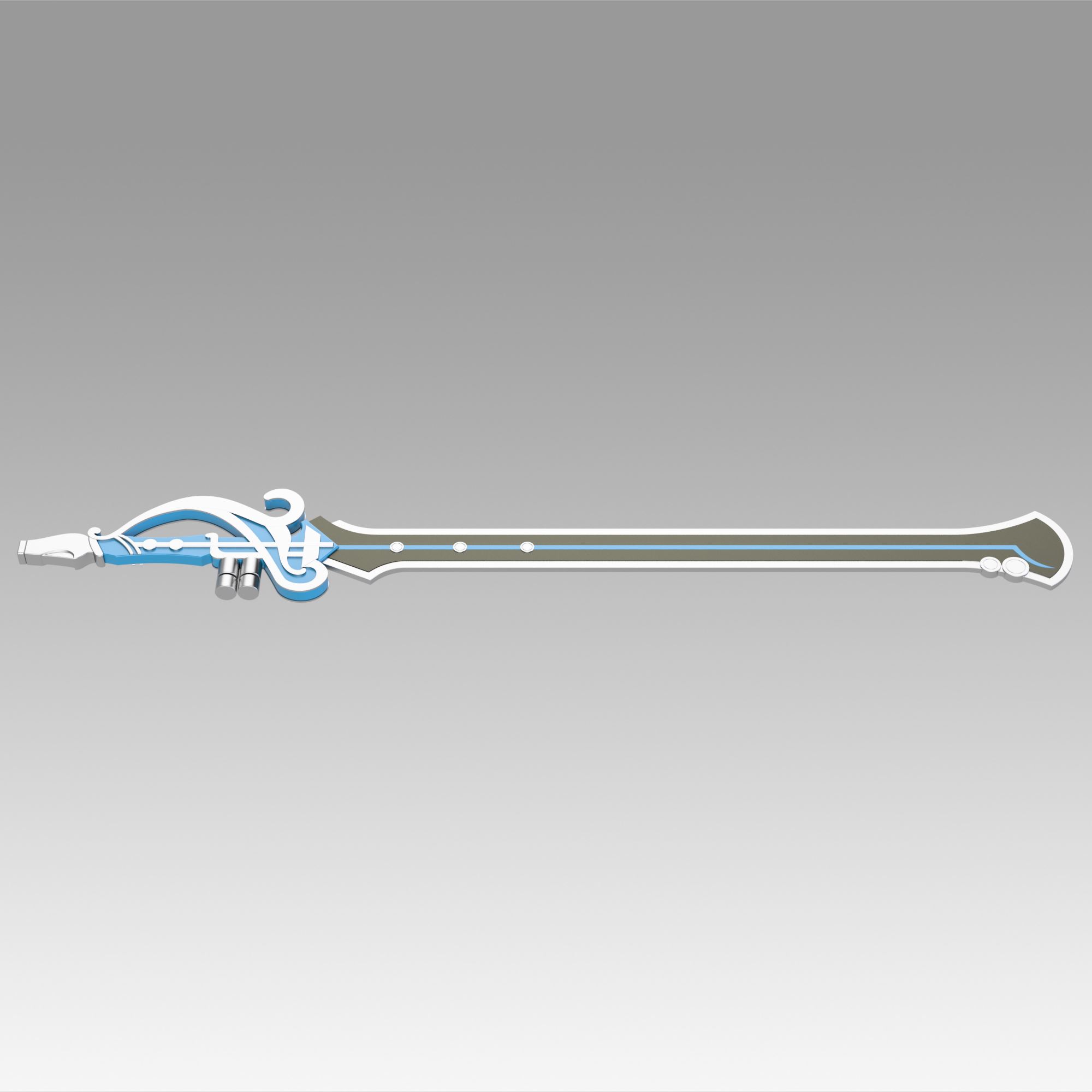 Fichier STL Genshin Impact Kaeya Traveler Jean Keqing L'épée flûte