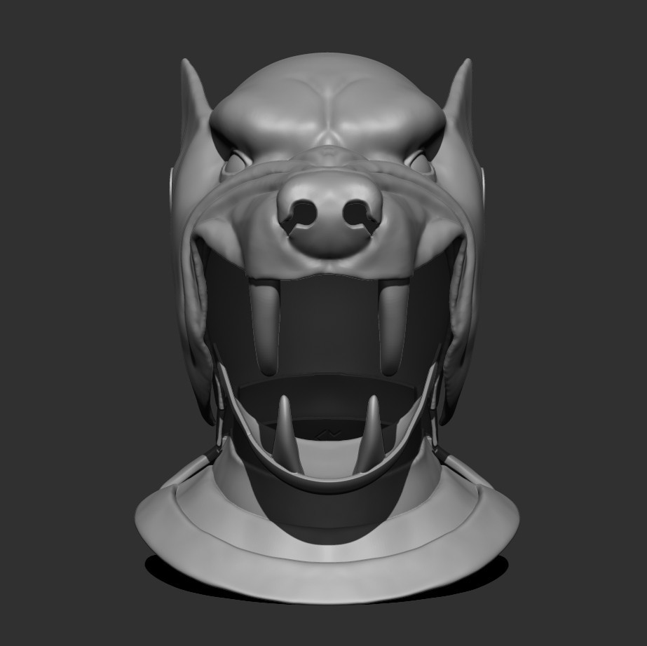 Free OBJ file The Hound's helmet Game of Thrones・3D printable design