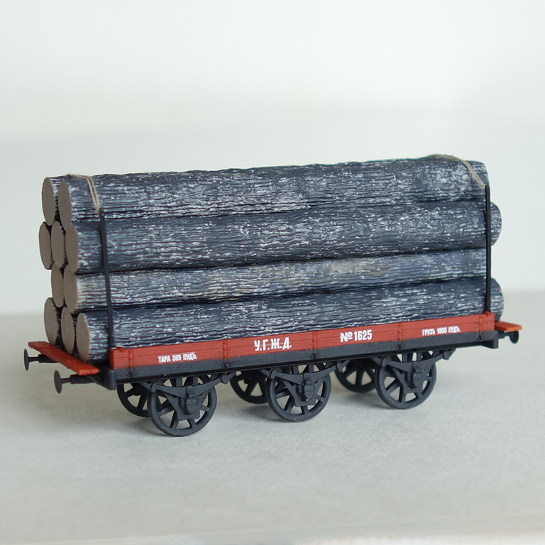 Russian "short" flatcar 1:87 (H0)