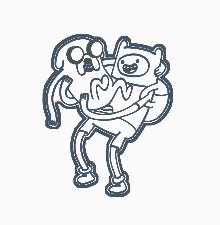 Archivo STL FINN Y JAKE COOKIE CUTTER HORA DE AVENTURA / ADVENTURE TIME ...