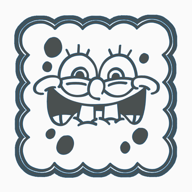 STL file SPONGEBOB 2 COOKIE CUTTER 🍪・3D print object to download・Cults