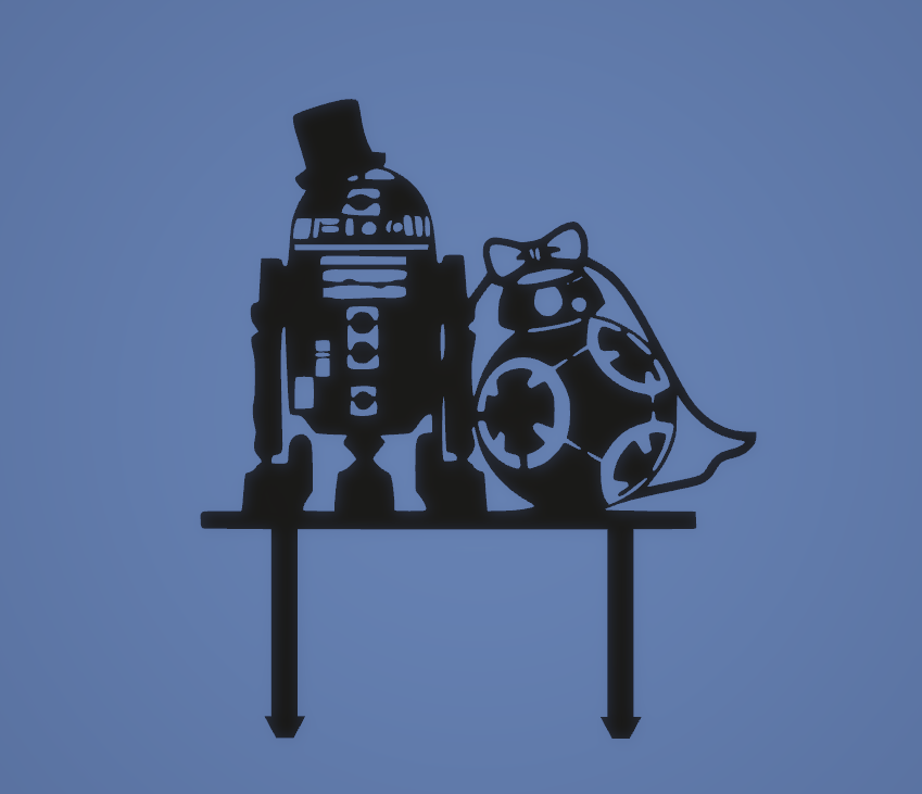 Free STL file TOPPER Star Wars, R2D2 and BB8・Template to download and