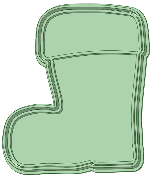 Santa Claus boot cookie cutter