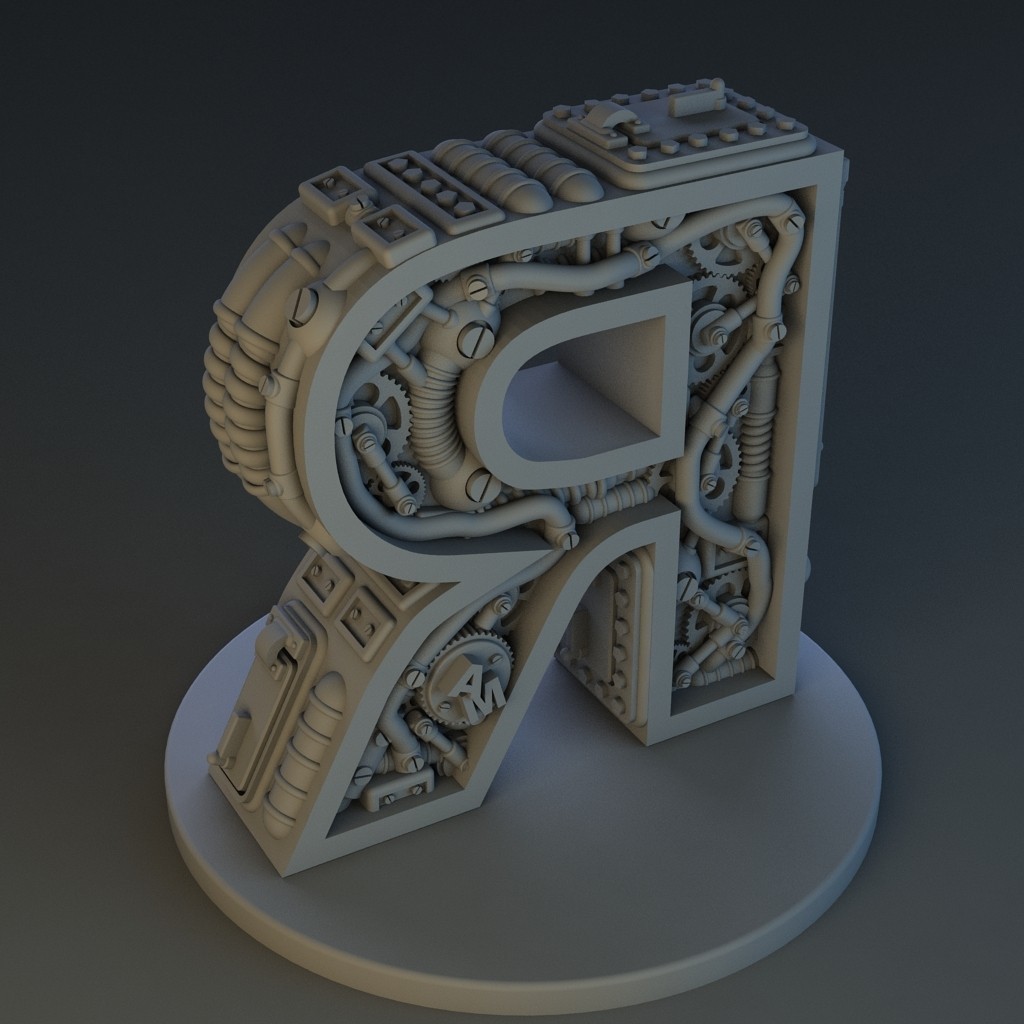 STL file STEAMPUNK LETTER R.・Model to download and 3D print・Cults