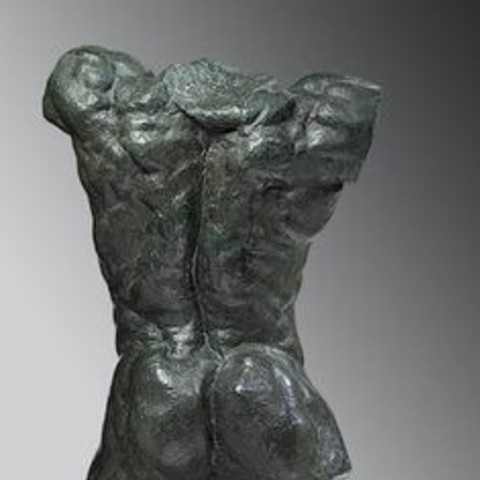 Torso of the falling man Lous XIV at the Rodin Museum, Paris, France