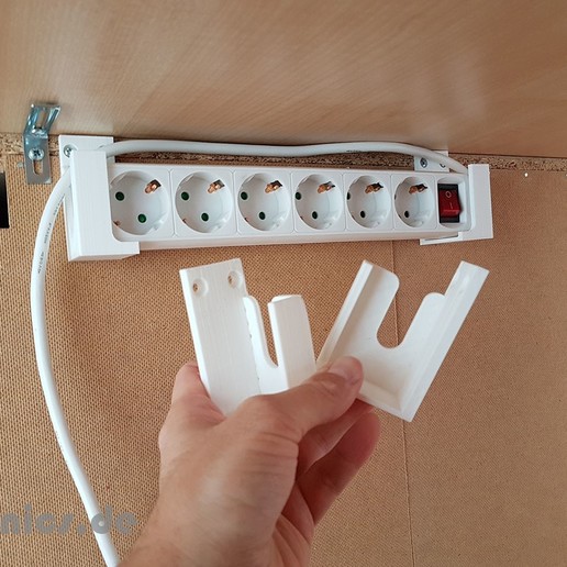 Download free STL file Universal Power Strip Mount • 3D print object