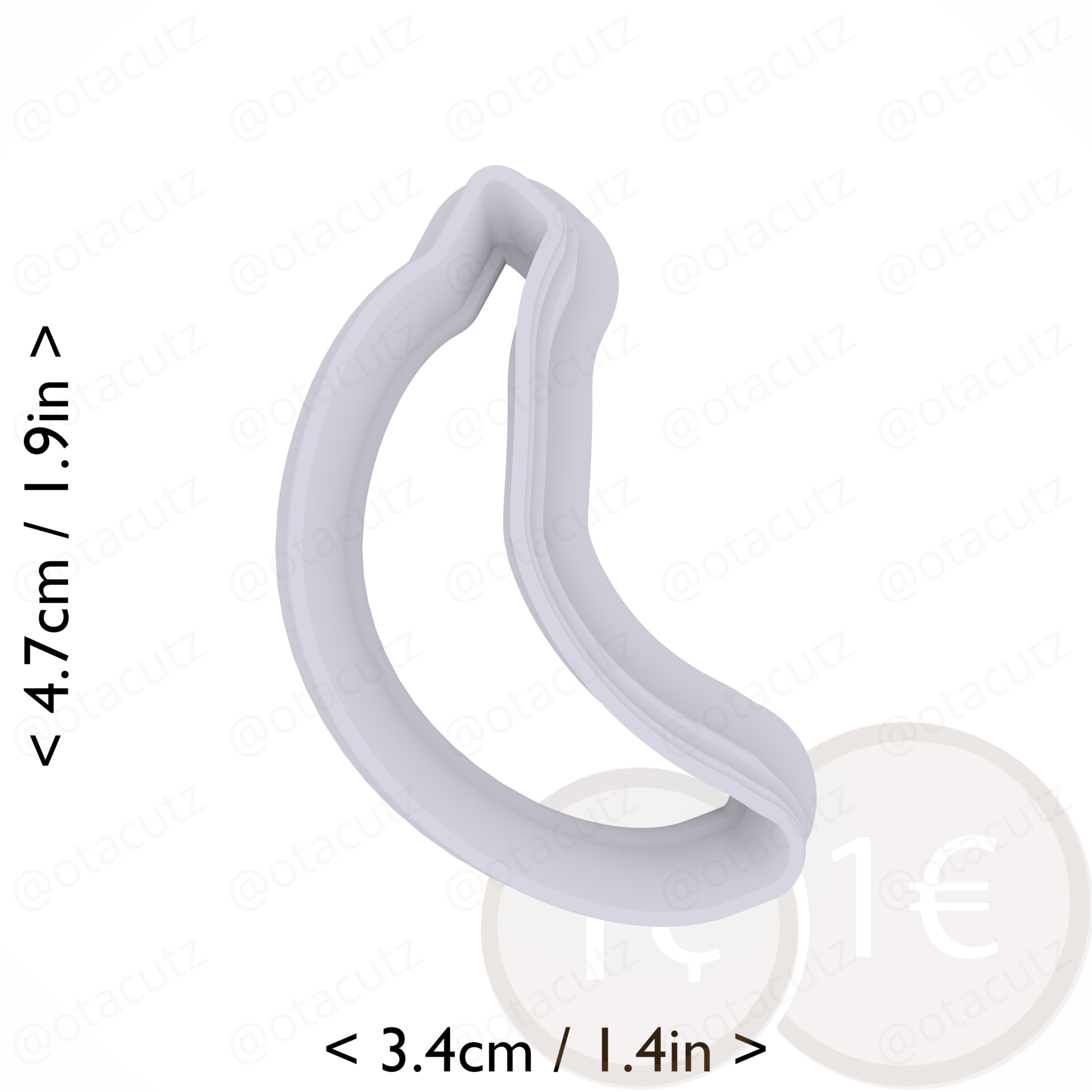 3D file Banana Cookie Cutter 1.5in / 3.8cm・Design to download and 3D ...
