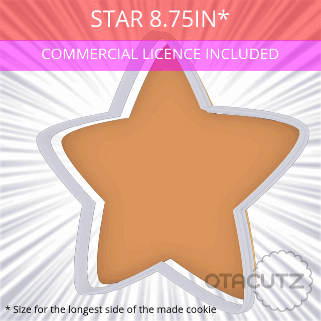 3D file Star Cookie Cutter 8.75in / 22.2cm・3D printable design to