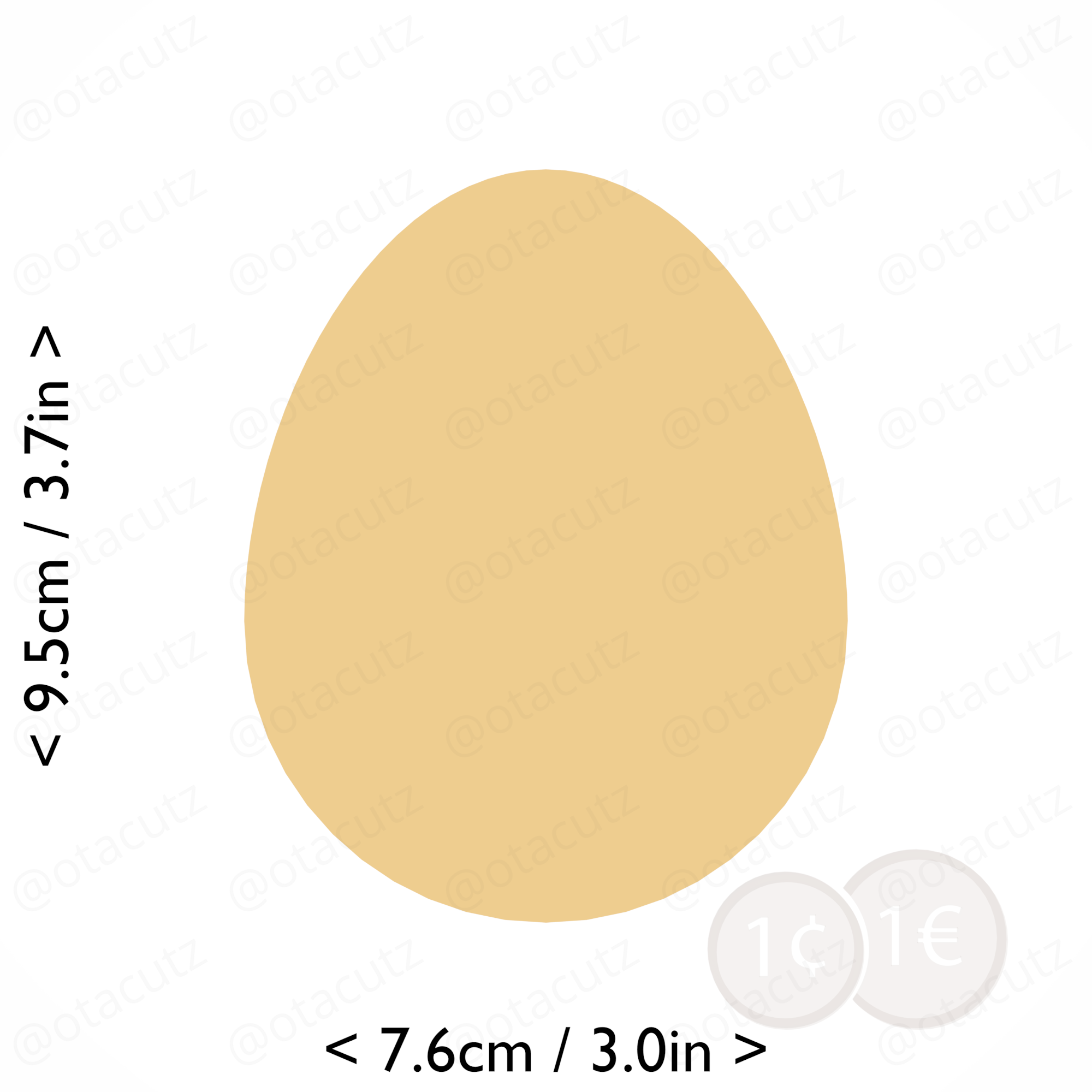 3D file Egg Cookie Cutter 3.75in / 9.5cm・3D printable design to