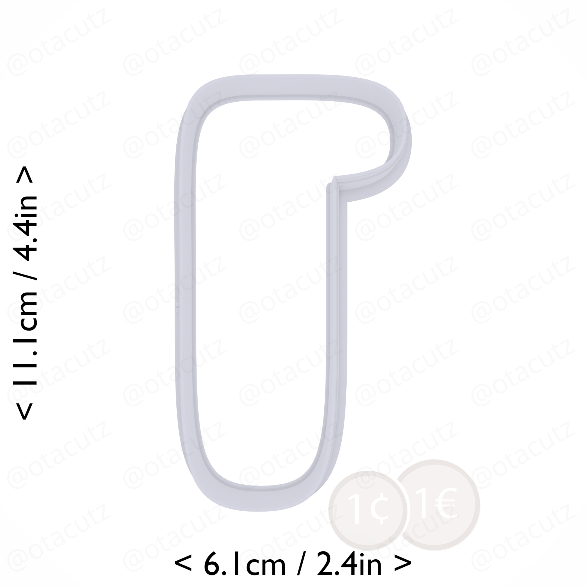 3D File Number One Cookie Cutter 4in 10 2cm 3D Print Object To 3d-file-number-one-cookie-cutter-4in-10-2cm-3d-print-object-to