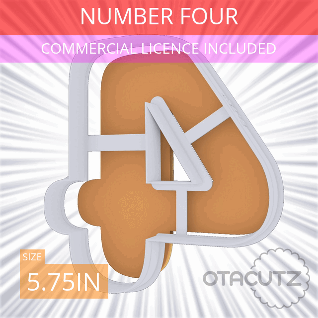 3d-file-number-four-cookie-cutter-5-75in-14-6cm-model-to-download-and