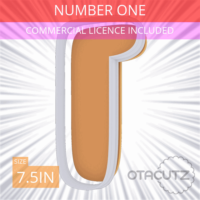 stl-file-number-one-cookie-cutter-7-5in-19-1cm-3d-printer-design-to
