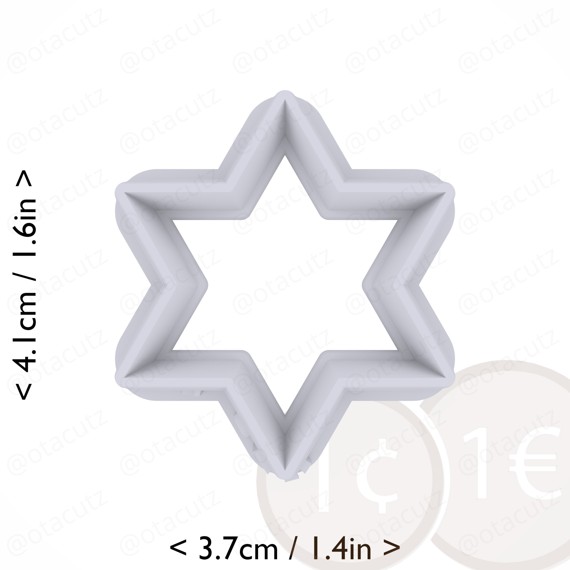 Archivo STL Cortador De Galletas Hexagram 1 25in 3 2cm Dise o De archivo-stl-cortador-de-galletas-hexagram-1-25in-3-2cm-dise-o-de
