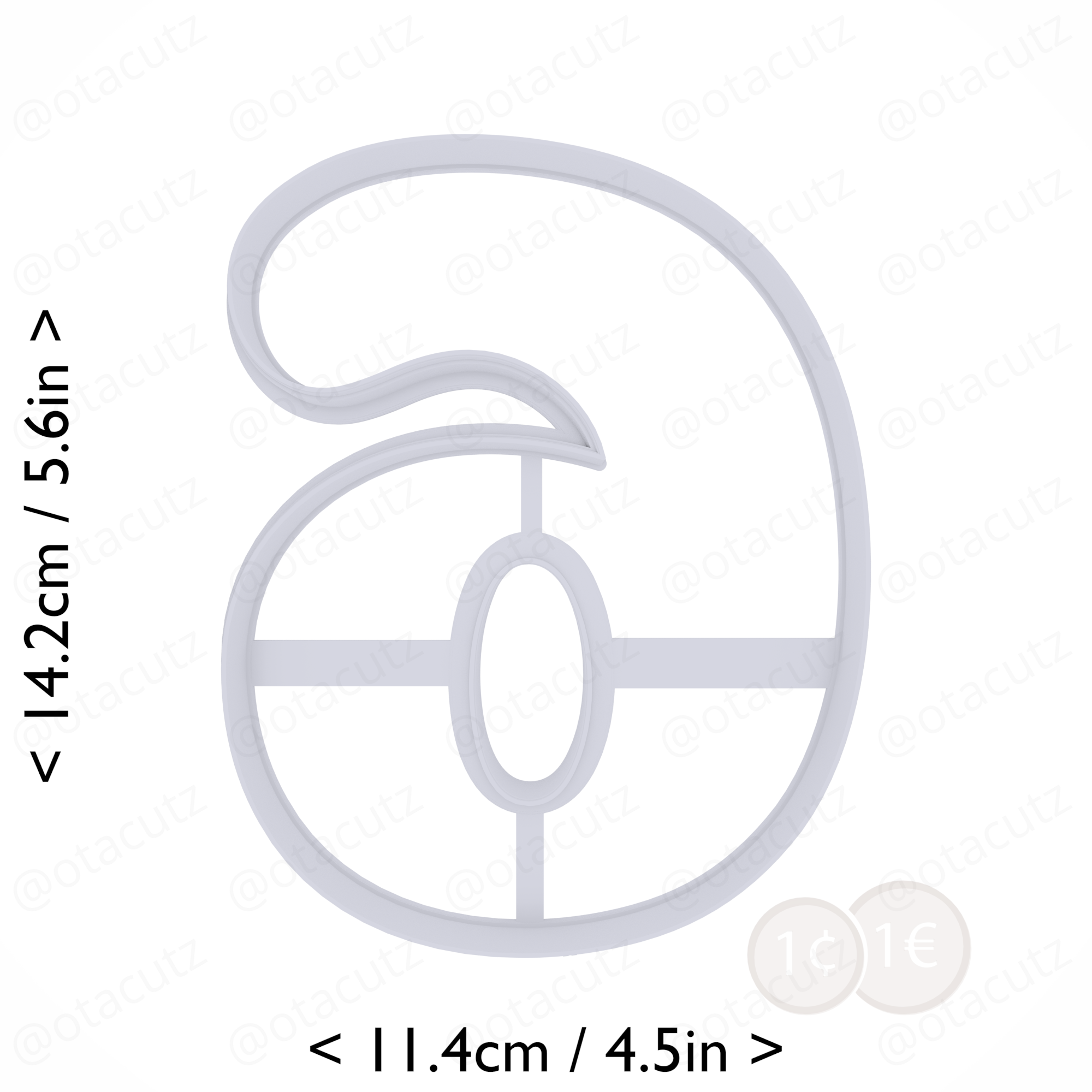 3d-file-number-six-nine-cookie-cutter-5-25in-13-3cm-3d-printing