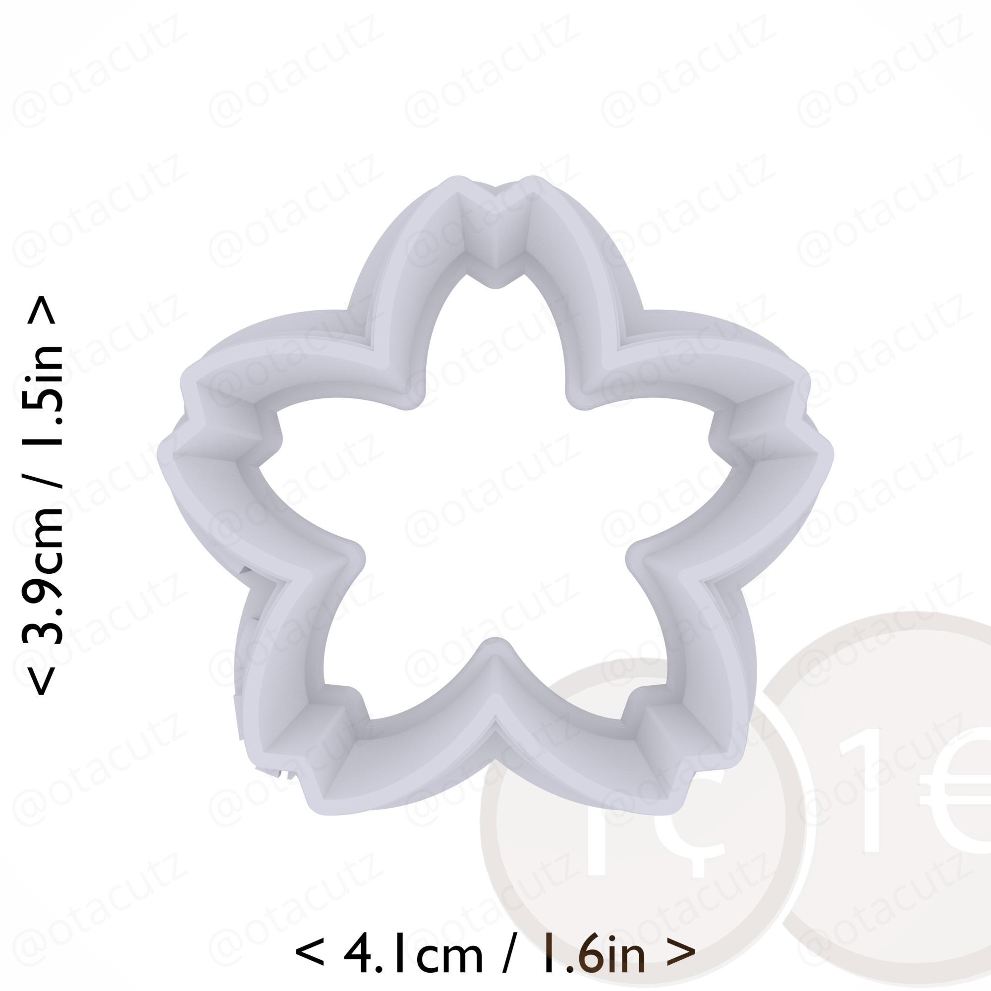 3D File Sakura Cookie Cutter 1 25in 3 2cm 3D Printer Model To 3d-file-sakura-cookie-cutter-1-25in-3-2cm-3d-printer-model-to