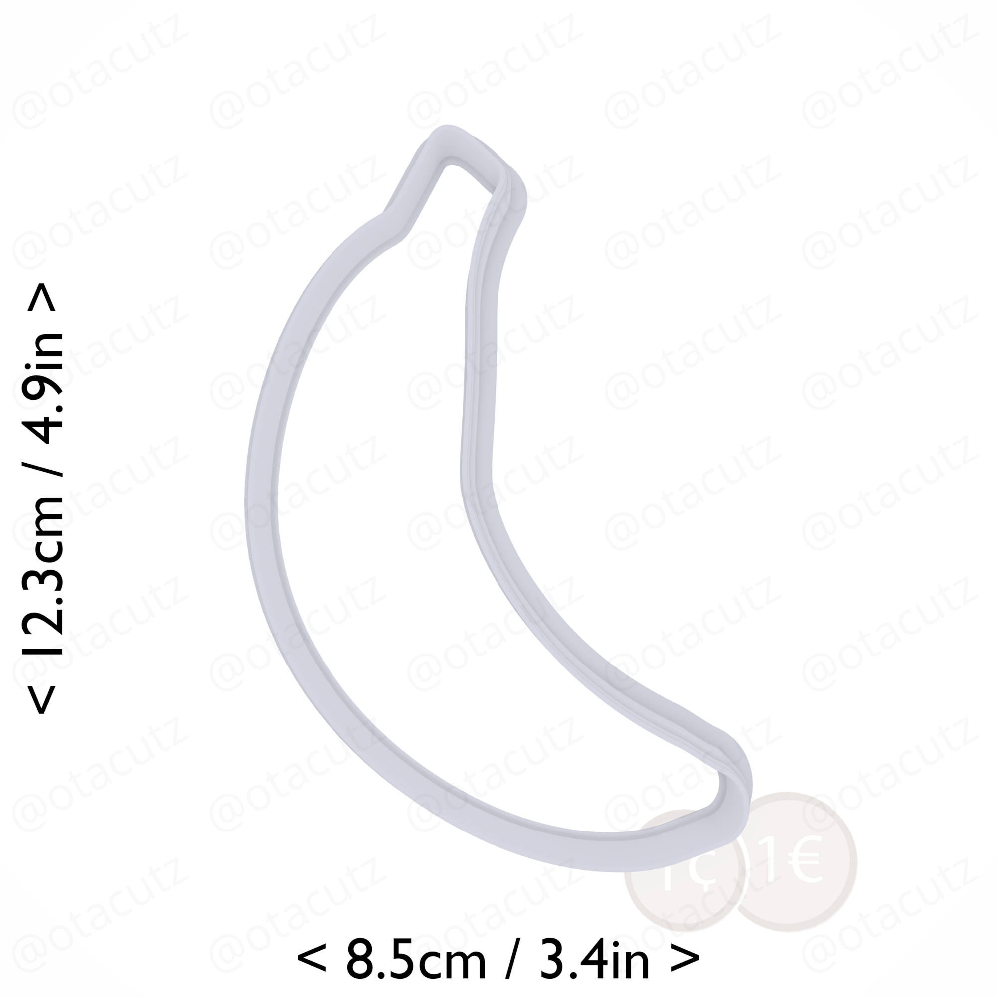 3D file Banana Cookie Cutter 4.5in / 11.4cm・3D print object to download