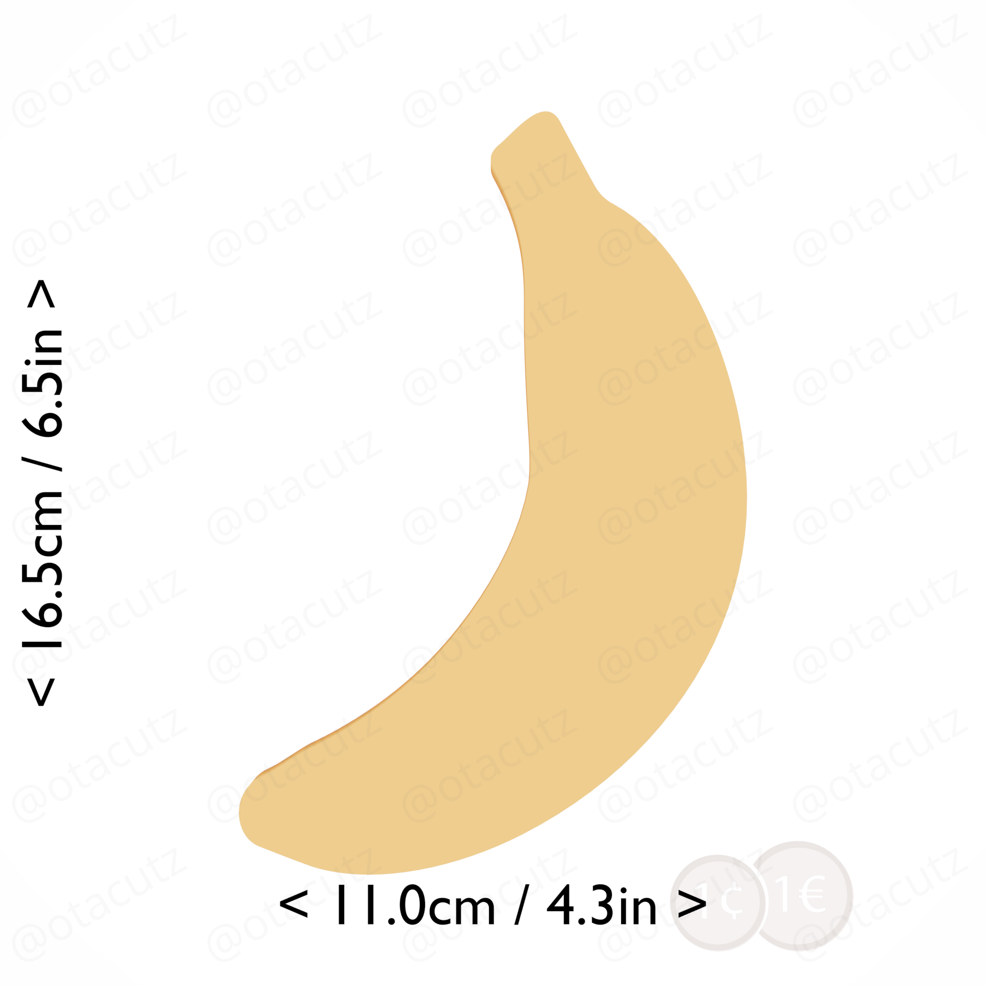 3D file Banana Cookie Cutter 6.5in / 16.5cm・Model to download and 3D