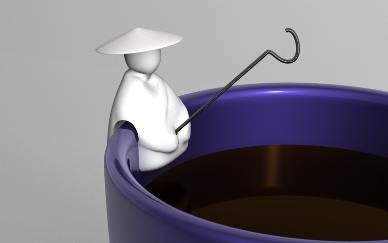 Free STL file fisherman tea bag 🫖・3D printing model to download・Cults