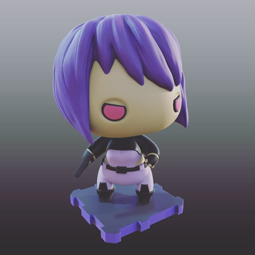 Free STL file Ghost In The Shell Motoko (Stand Alone Complex)・Object to ...