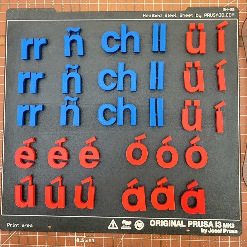 Free 3D file Spanish Magnetic Letters 🧲・3D printer design to download・Cults