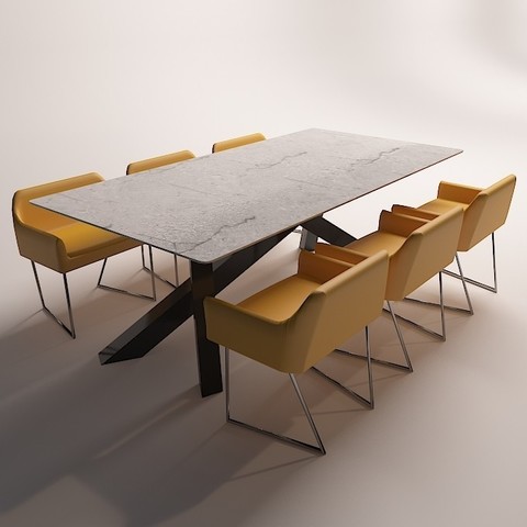Modelos 3D mesa comedor moderna 3 ・ Cults Modelos 3D mesa comedor moderna 3 ・ Cults