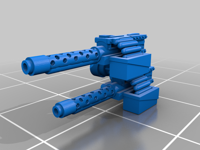 Free 3D file Waterworld Quad Machine Gunner Turret 20nn Miniature