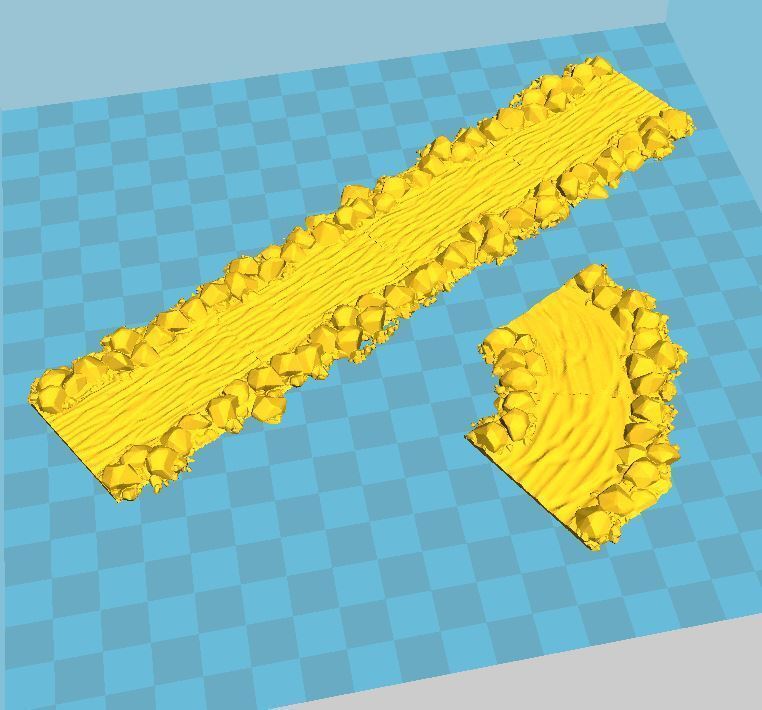 Free STL file Wargaming River - Long Straight and 90o Bend 15mm / 28mm ...