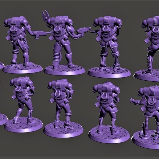 Download free 3D printer designs / Servitor 28mm Miniature