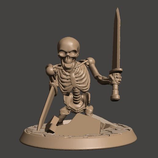 Download free 3D printer templates 28mm Undead Skeleton Warriors
