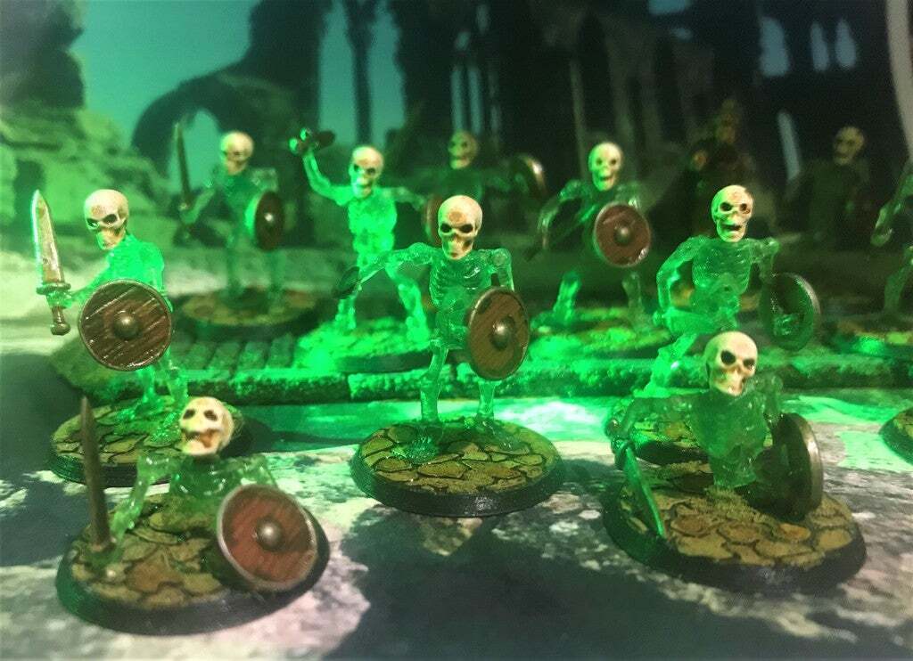 Free STL file 28mm Skeleton Warrior with Short Sword and Shield・3D ...