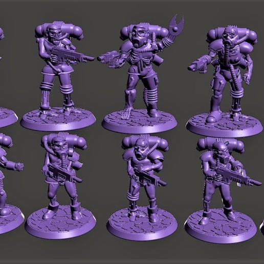 Download free 3D printer designs / Servitor 28mm Miniature