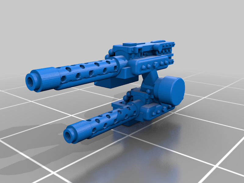 Free 3D file Waterworld Quad Machine Gunner Turret 20nn Miniature