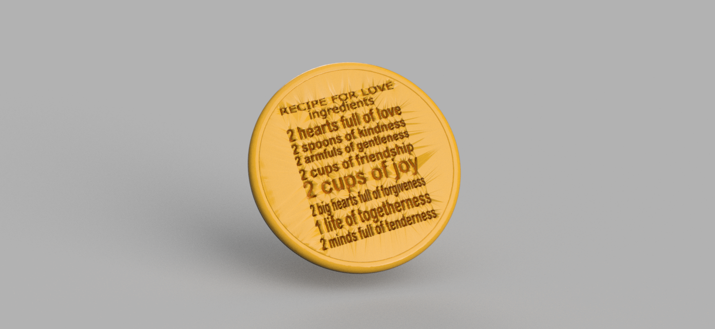 Download Free Stl File Drinkcoaster Recipe For Love 3d Printable Design Cults
