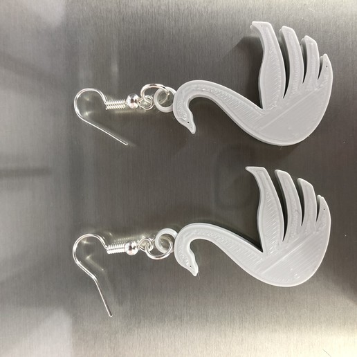 Download free 3D printing files Swan earrings ・ Cults
