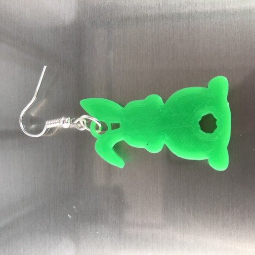 Download free STL Easter Bunny earrings ・ Cults
