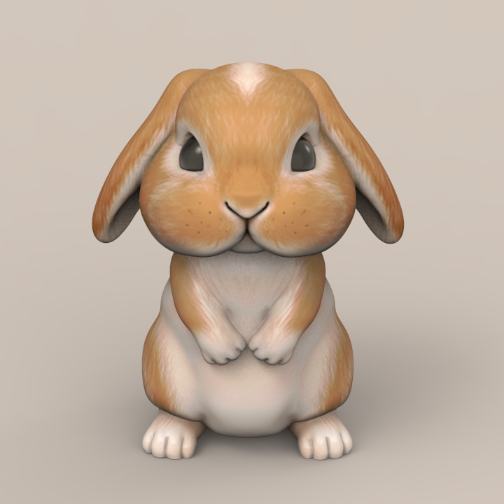 STL file Cute Rabbit Droopy Ears STL 🐇・3D print model to download・Cults